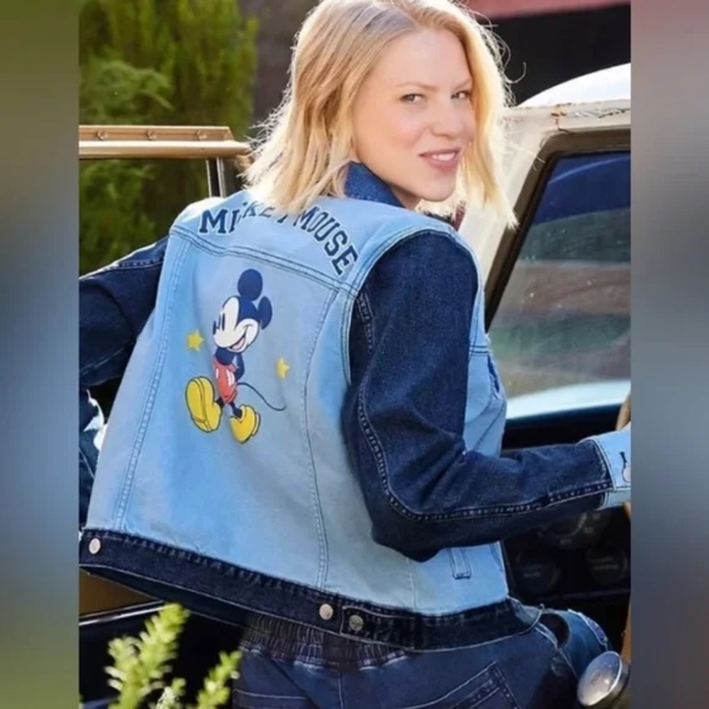 NWT Disney By Her Universe Mickey Mouse Denim Jacket SZ-2X - Picture 2 of 16